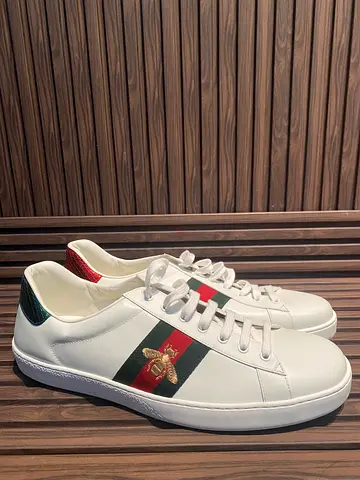 GUCCI  New Ace leather sneakers