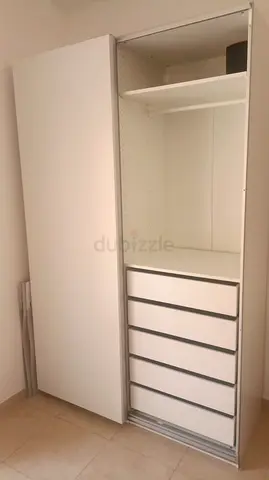 White Sliding Door Wardrobe / Closet - Good Condition
