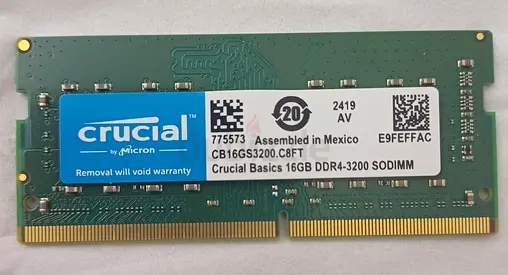 Crucial 16GB DDR4-3200 SO-DIMM Laptop RAM (Basics)