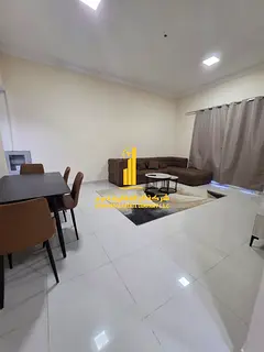 Luxury second-bedroom apartment with a living room and open balcony. Ajman, Al Muwaihat. Fully furni