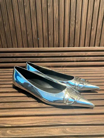 Diesel D-venus leather ballerina shoes