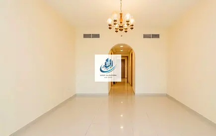 Specious 1bhk in fully family building in 38k AED🏢 with big hall balcony and room beautiful wooden cabinet🗄️ in kitchen opposite Sahara center