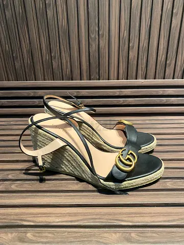 Gucci Espadrille Black Leather