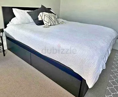 Ikea malm queen size bed with matters