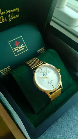 BRAND NEW GIFT Jovial Gold Tone Mens Dress Watch with Mesh Strap
