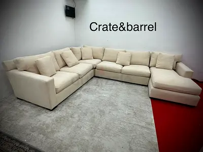 As perfect condition cratebarrel Ushape sofa