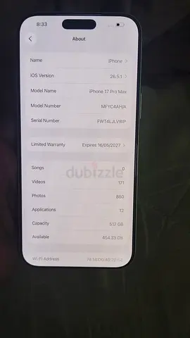 iPhone 17pro max