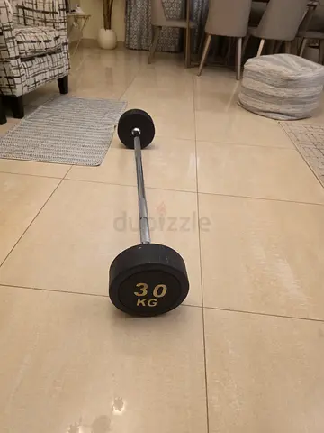 30kg Barbell with Rubber Plates - Good Condition
