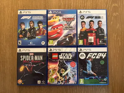 PS4/PS5 Games for Sale (EAFC, F1, Spiderman, Star Wars, Cars 3)