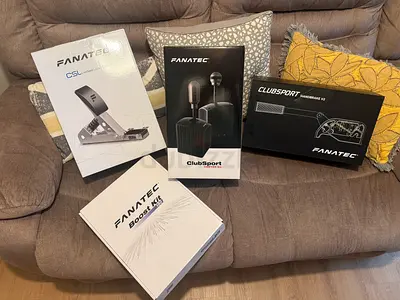Fanatec Sim Racing Lot – Shifter SQ, Handbrake V2, Boost Kit 180, Load Cell Kit – New Sealed