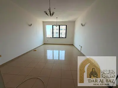 Upscale two-bedroom apartment for annual rent in Al Majaz 3. Free central air conditioning, two living rooms, American-style kitchen, built-in wardrob