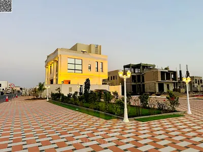 Luxury villa for sale in Al Helio 2 – Abu Omar | Land area 3,229 sq ft | Built-up area 3,850 sq ft | 5 bedrooms | Elegant design and super deluxe fini