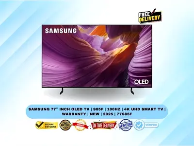 Samsung 77″ Inch OLED TV | S85F | 100Hz | 4K UHD Smart TV | Warranty | New | 2025 | 77S85F