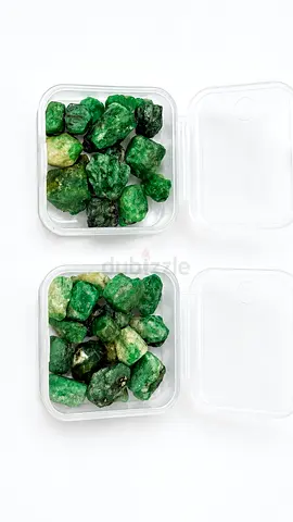 Raw Green Gemstone Rough Lot — Approx. 20 Small Pieces, Emeralds in Raw form per box 500dhs