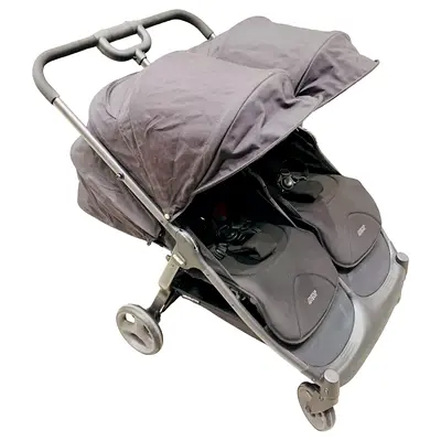 Armadillo Twin Folding Pushchair - Black Jack