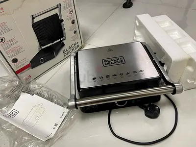 Black+Decker Electric Grill / Panini Press - Good Condition. Other appliances are Brand New.