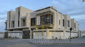 Villa for sale on a corner lot with two paved streets, two floors and a roof, with a large yard, at 