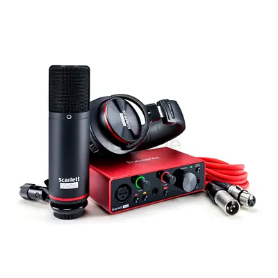 Focusrite Scarlett Studio Pack — Audio Interface, Condenser Mic Headphones