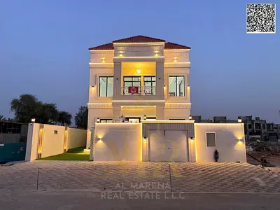 Own a two-story villa with a rooftop terrace, featuring luxurious finishes, in Al Helio 2, Ajman, close to the mosque and amenities | 4 master bedroom