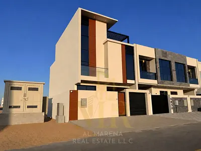 Two-story villa with a roof, including water, electricity and central air conditioning connections, ready for immediate occupancy and handover.