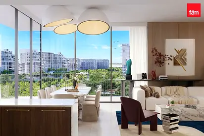 High Floor corner unit , side and villas view