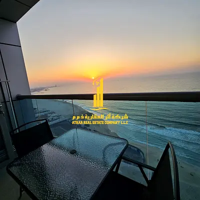 A fully furnished 2-bedroom apartment, with sea view balcony, including all services, with a gym, swimming pool, and private parking.