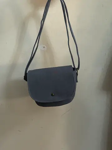 Small grey crossbody shoulder bag - compact everyday purse
