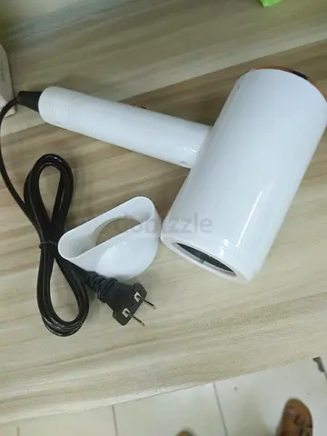 Compact white hair dryer with concentrator nozzle - new