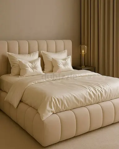Luxurious Modern Design 180*200 Fabric Bed Frame With Mattress On Sale.