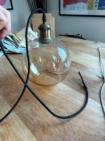 GIVEAWAY - Small lamp globe in tinted glass