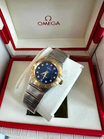 Omega Constellation two-tone ladies watch with diamond markers