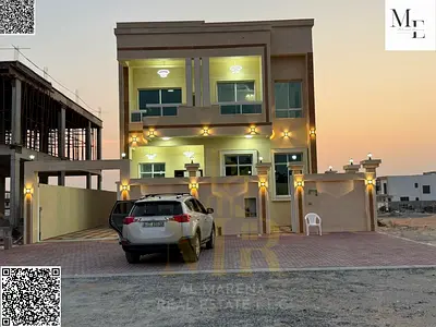 Luxury villa for sale in Al Helio 2 – on the main road and close to Emirates Road | 3,100 sq ft | Two floors | 5 master bedrooms | Majlis and living r