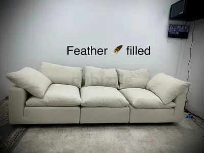 Feather 🪶 filled cloud sofa