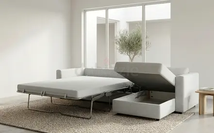Convertible Sofa Bed
This modern corner sofa easily transforms into a large and comfortable bed, pro