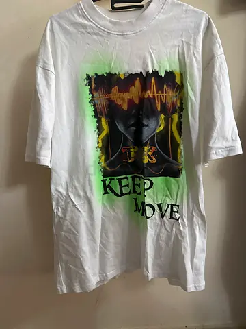 White Graphic T‑shirt - Unisex, Size 2XL