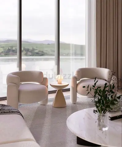 Modern Boucle Fabric Sofa with Cushions