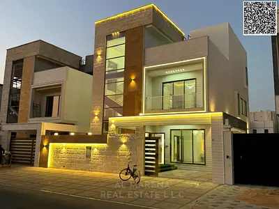 🏡 Luxury villa for sale in Al Bahia, modern design, price includes registration fees