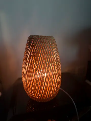 Woven Bamboo Table Lamp
