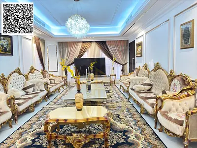 Prime location and high-end finishing! 🔹Corner villa, modern villa for sale in the best locations in Ajman - including water, electricity, air condit