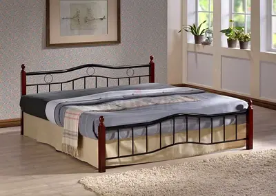 Brand new King size wooden Steel bed frame with Mattress Available