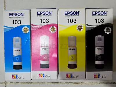 Set of 4 Epson 103 Ink Bottles (C,M,Y,K) - New/Sealed