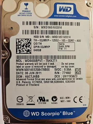 640 GB HHD
