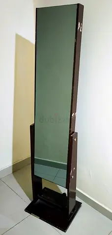 Free-standing Full-Length Mirror with Wooden Frame