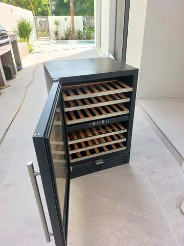 Terim wine cooler with Glass Door - Black, 2-Temperature Zones