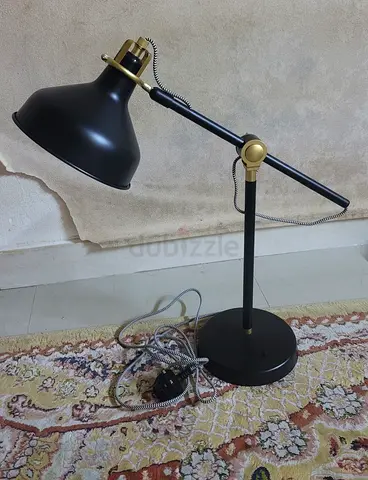 IKEA Black and Brass Adjustable Desk Lamp - Good Working Condition