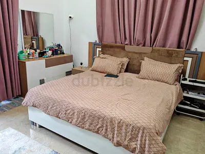 King size bed with headboard, mattress and matching dresser set