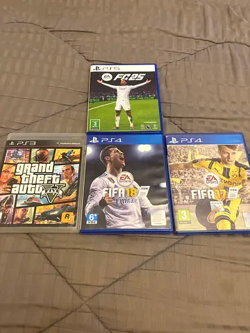 PS4  PS3 Games Bundle – FIFA 18, FIFA 19, PES 2015, GTA V
