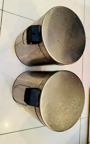Pair of Stainless Steel Food Carriers / Tiffins - Used