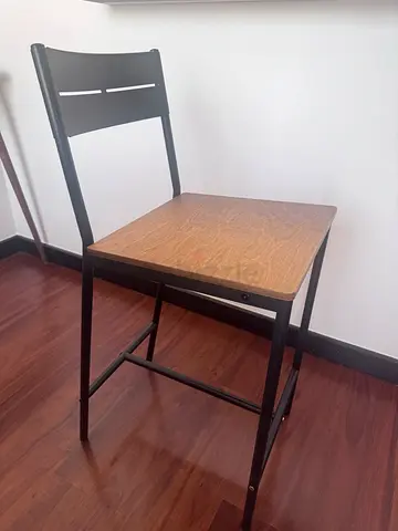 2 IKEA high chairs with beige cushions