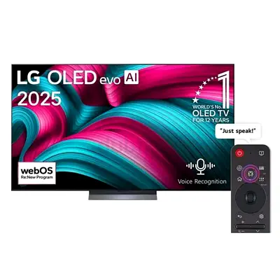 LG 83 Inch C5 Evo AI OLED 4K Smart TV 2025 | Alpha 9 AI Processor Gen8 | 144Hz VRR - 0.1ms Pixel Res
